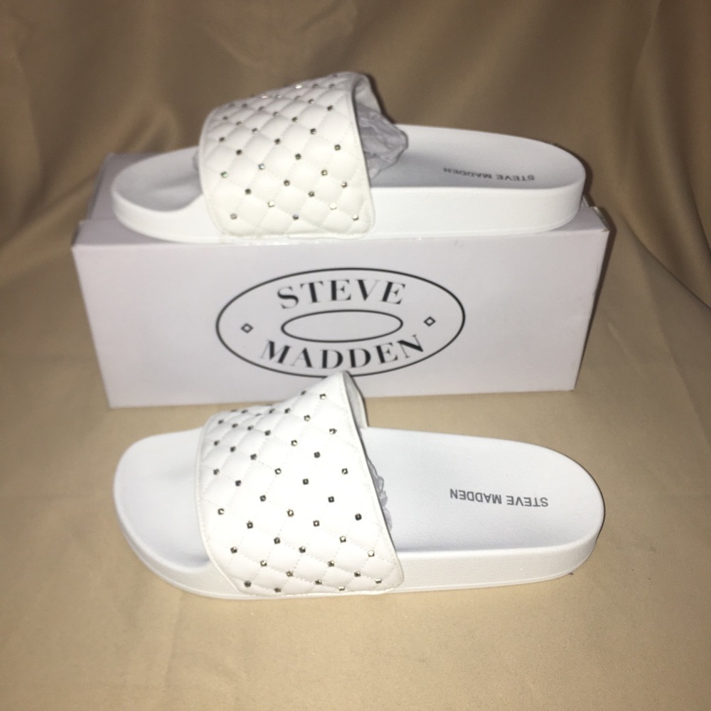 Steve Madden Slides Summer White‎